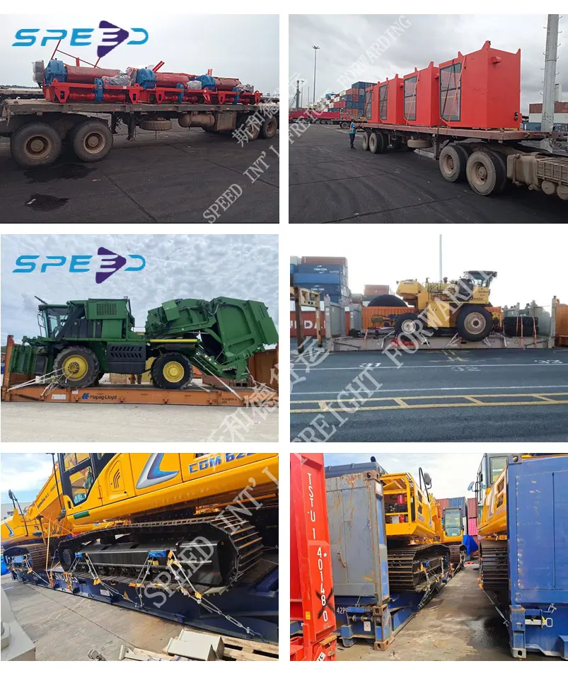 Wat voor soort machines wordt meestal gebruikt om uit de maatcontainers te transporteren?