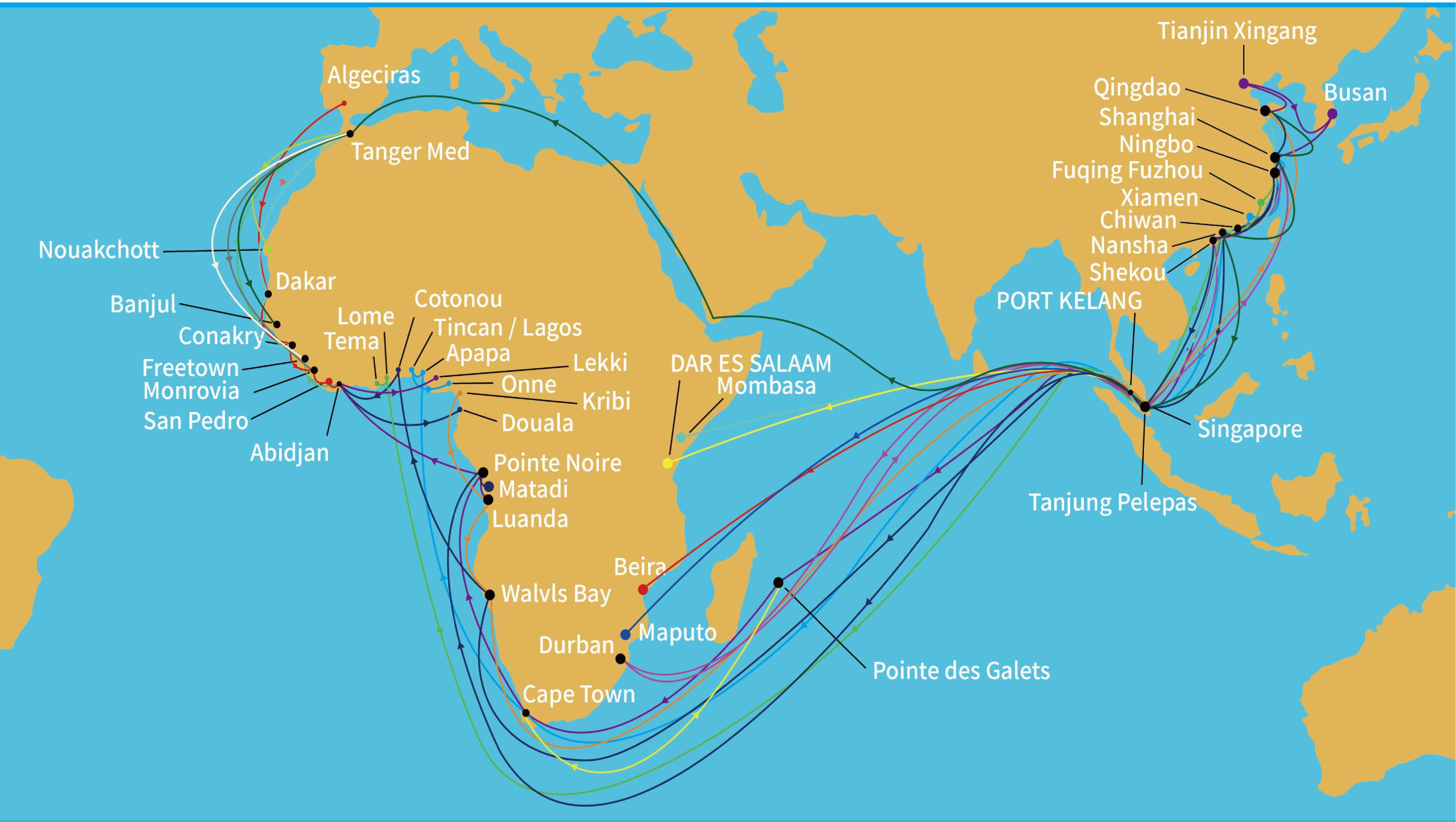 2026 China-Afrika Zeevrachttariefindex v5 | 46 poorten FCL/LCL/Breakbulk Q3